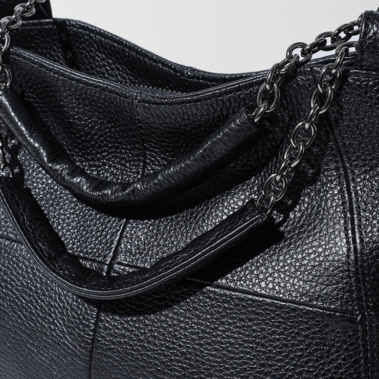 Luxury Chain Genuine Leather Handheld & Single-Shoulder Tote