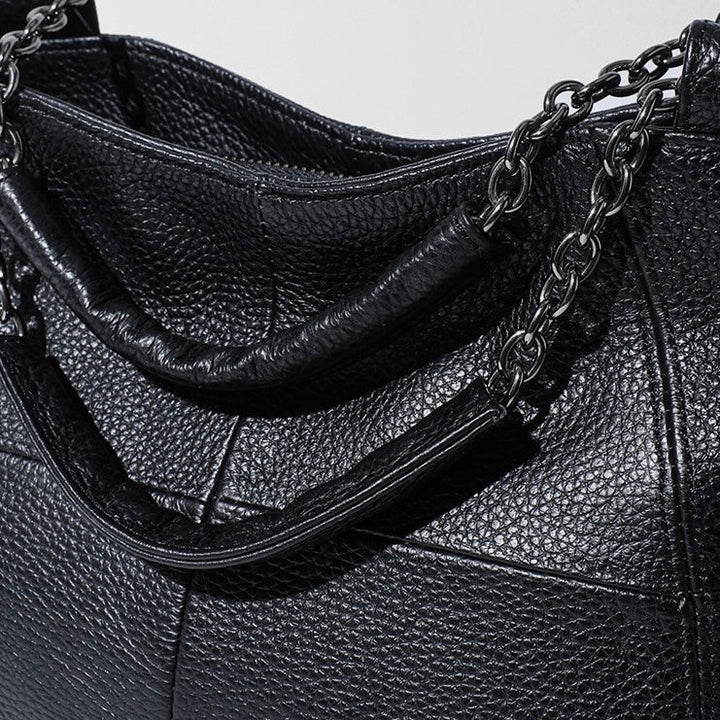Luxury Chain Genuine Leather Handheld & Single-Shoulder Tote