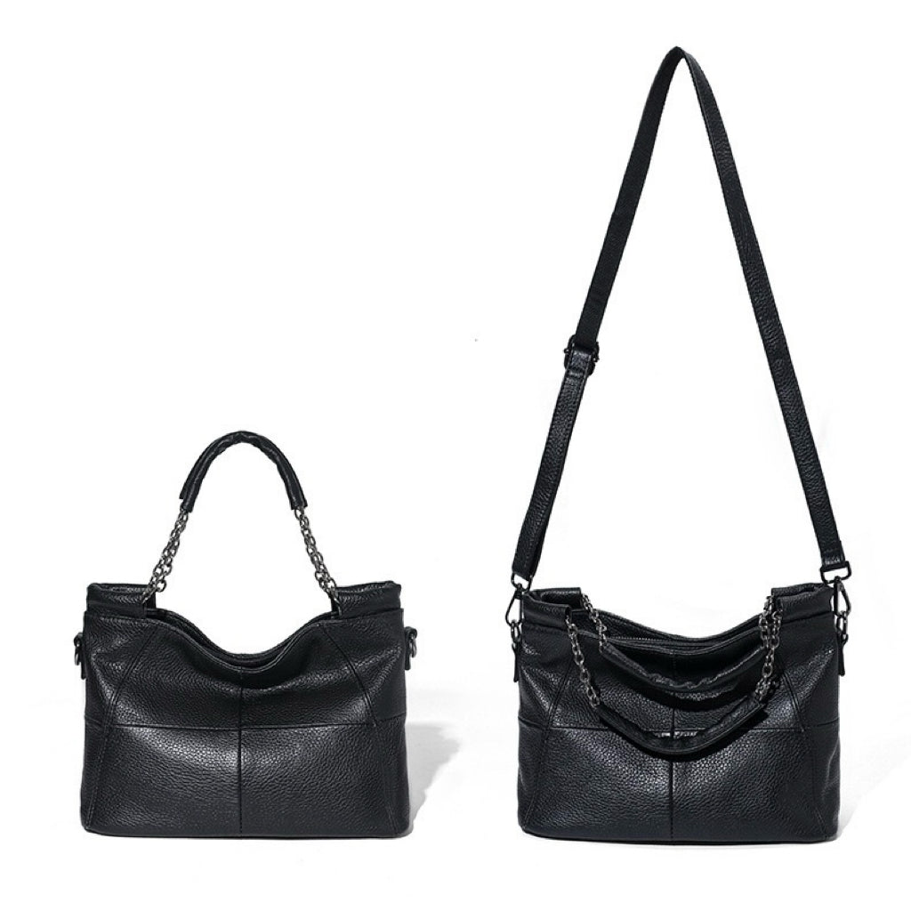 Luxury Chain Genuine Leather Handheld & Single-Shoulder Tote