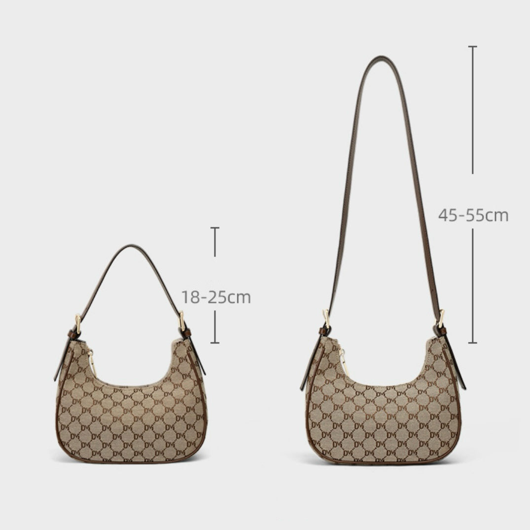 Classic Monogram Canvas Luxury Crescent Armpit Bag