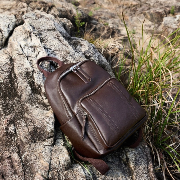 Stylish Large Capacity Soft Leather Multifunctional Women's Genuine Leather Backpack