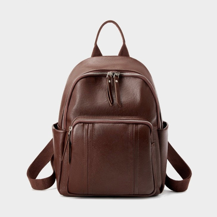 Stylish Large Capacity Soft Leather Multifunctional Women's Genuine Leather Backpack