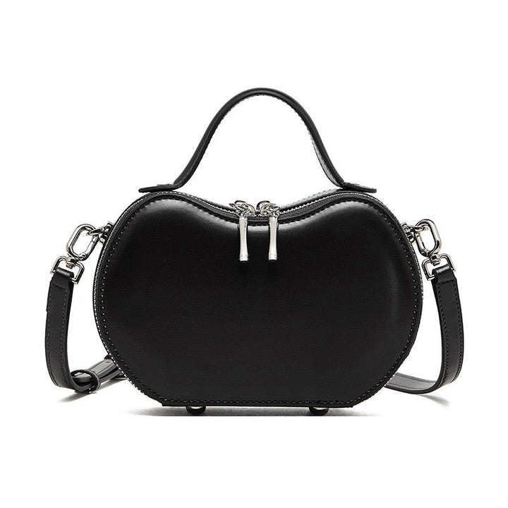 Women's Genuine Leather Unique Apple-Shaped Handbag