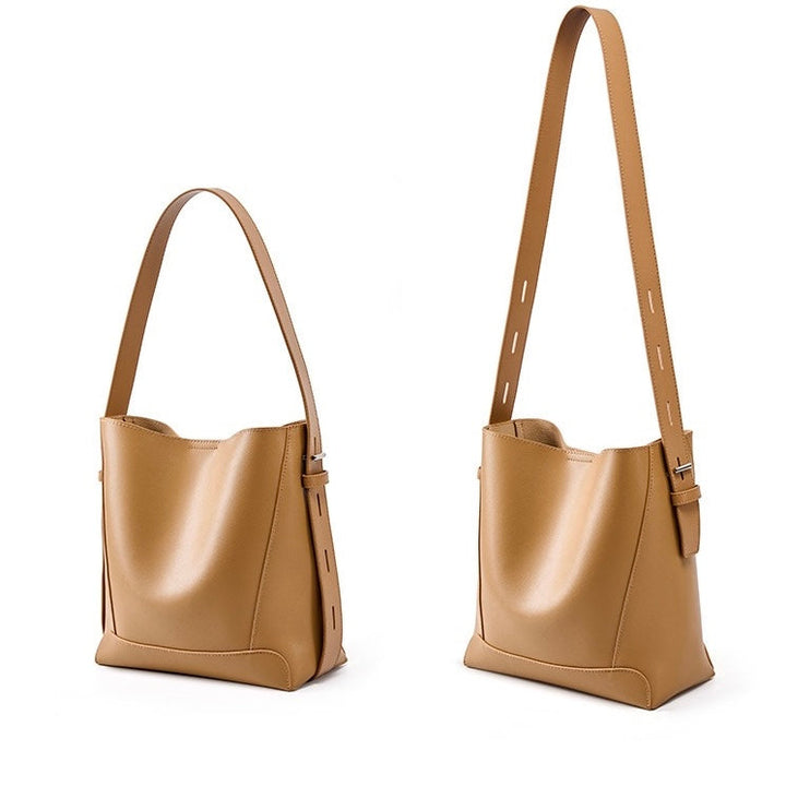 Women’s Genuine Leather Crossbody & Shoulder Oversized Bucket Bag