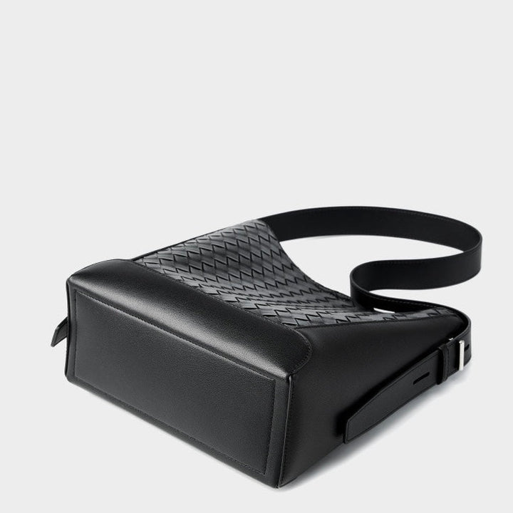 Women's Cowhide Handwoven Large Capacity Crossbody and Shoulder Bag