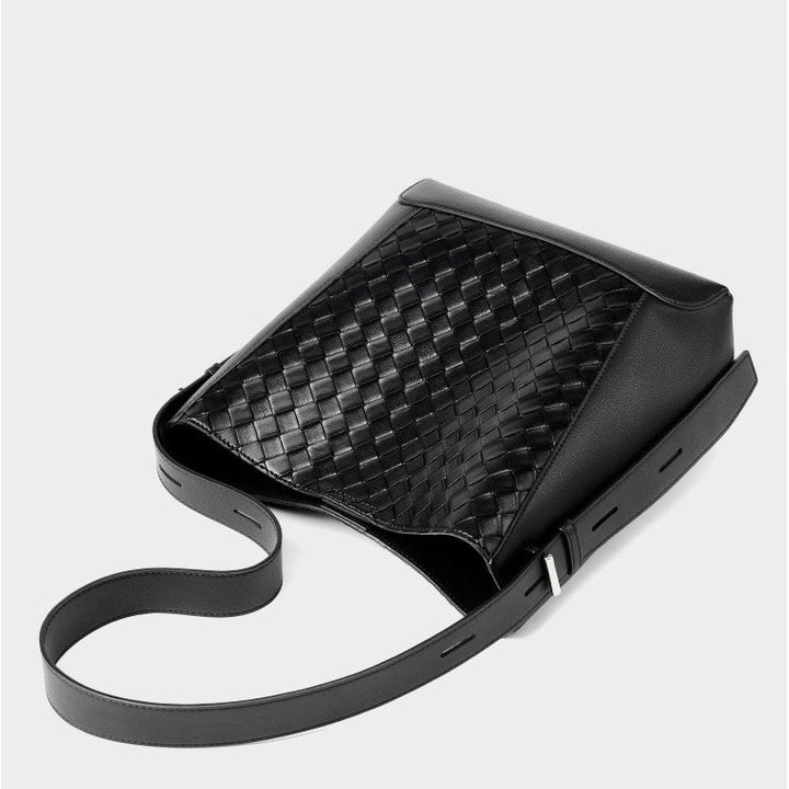 Women's Cowhide Handwoven Large Capacity Crossbody and Shoulder Bag