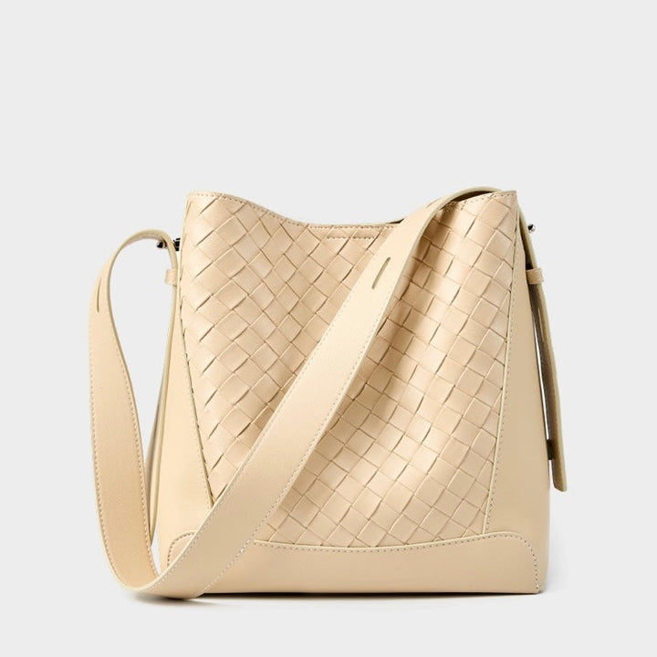 Women's Cowhide Handwoven Large Capacity Crossbody and Shoulder Bag