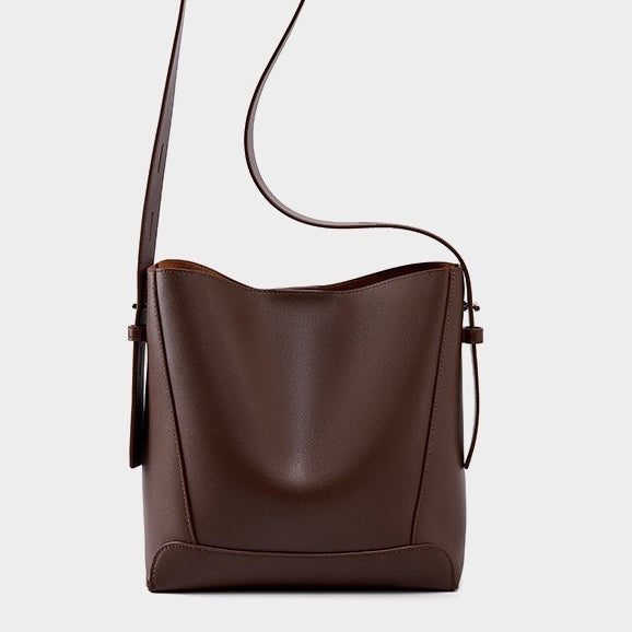 Women’s Genuine Leather Crossbody & Shoulder Oversized Bucket Bag