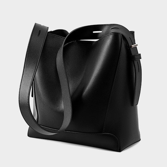Women’s Genuine Leather Crossbody & Shoulder Oversized Bucket Bag