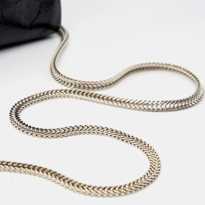 Women's Genuine Leather Beaded Bento Box Handheld Crossbody Bag