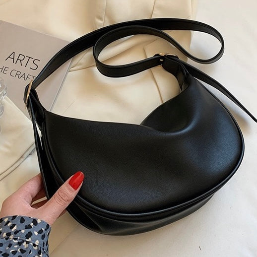 Women's Genuine Leather Underarm Bag - Large Capacity Crossbody Shoulder Bag for Spring Summer Commuting