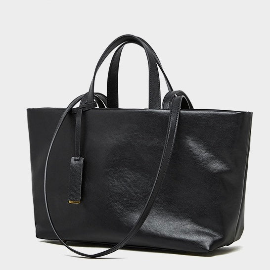 Women's Genuine Leather Vintage Soft Large-Capacity Crossbody Tote Bag