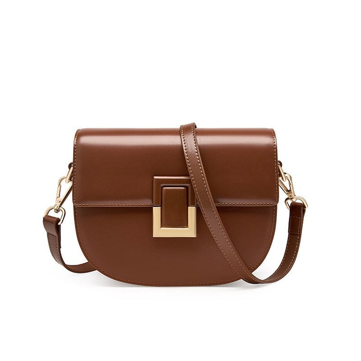 Women’s Genuine Leather Chic Saddle Crossbody Bag