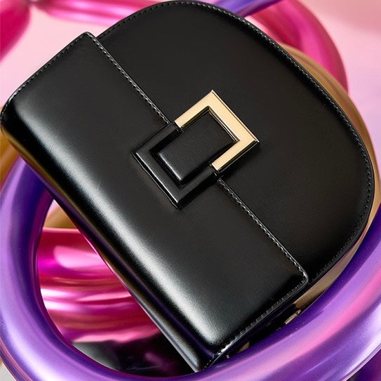 Women’s Genuine Leather Chic Saddle Crossbody Bag