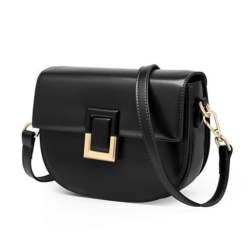 Women’s Genuine Leather Chic Saddle Crossbody Bag