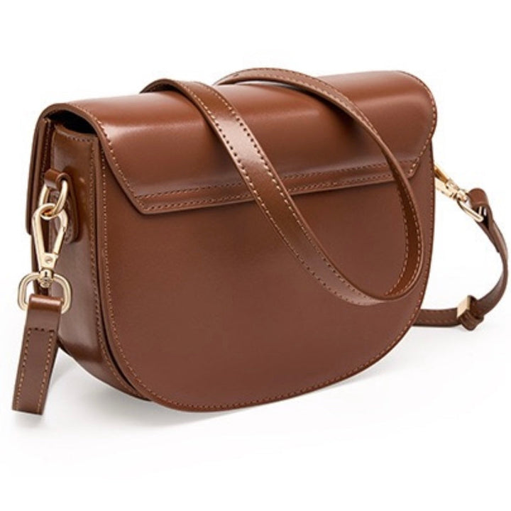 Women’s Genuine Leather Chic Saddle Crossbody Bag