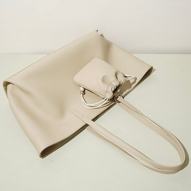 Versatile Women's Genuine Leather Parent Child Tote Bag