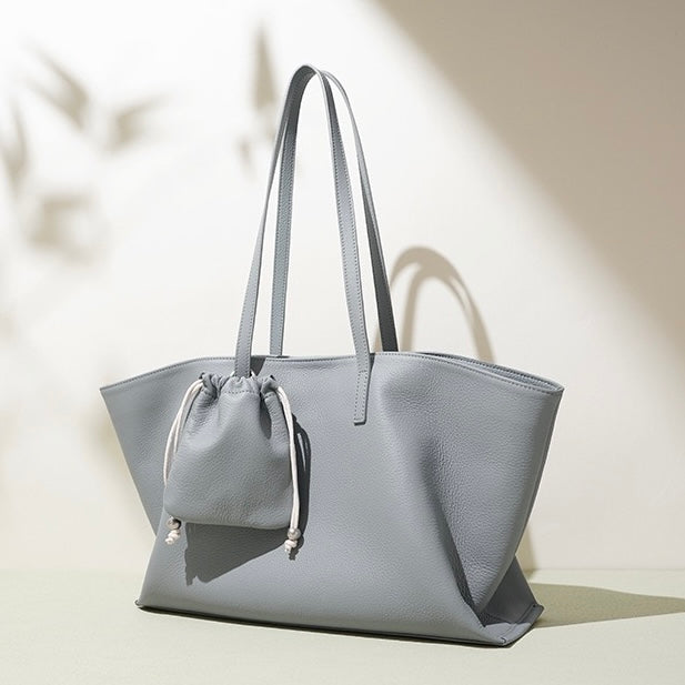 Versatile Women's Genuine Leather Parent Child Tote Bag