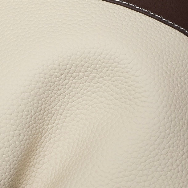 Women's Genuine Leather Pendant Decor Bucket Handbag Crossbody Bag