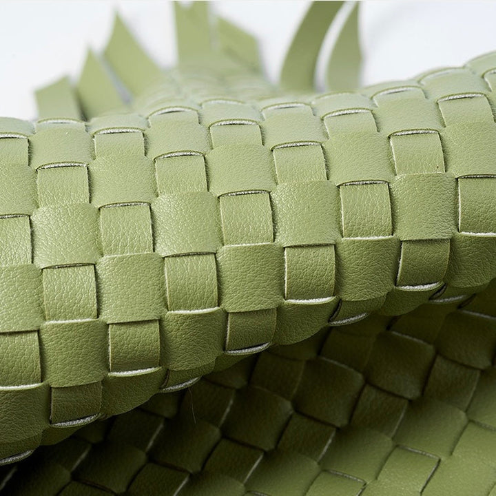 Exquisite Handwoven Women's Cowhide Crescent Moon Crossbody Bag