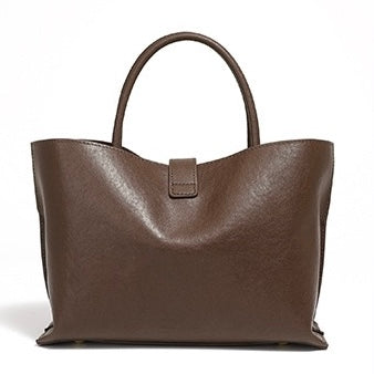 Women's Genuine Cowhide Niche Commuter Crossbody Tote