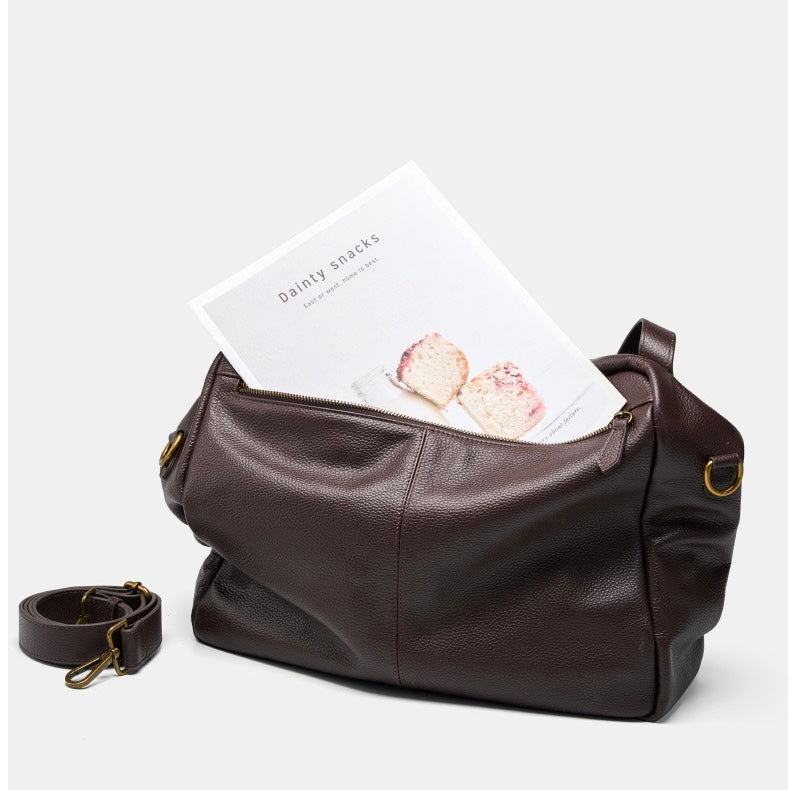 Women's Retro Genuine Leather Soft Minimalist Casual Tote Bag