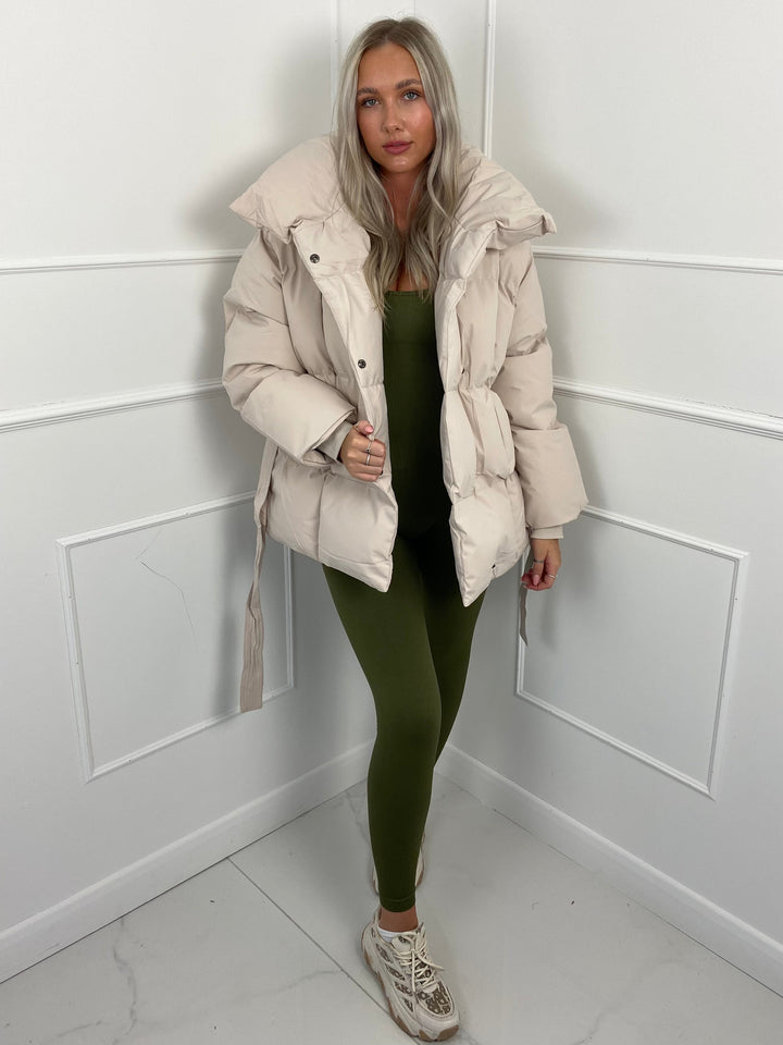KARLY – Short Belted Puffer Jacket