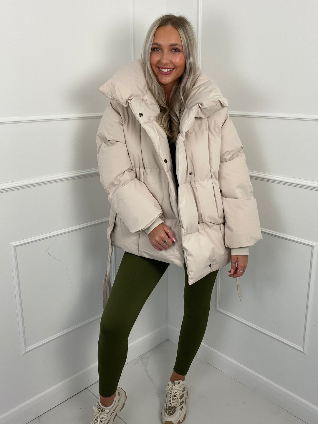 KARLY – Short Belted Puffer Jacket