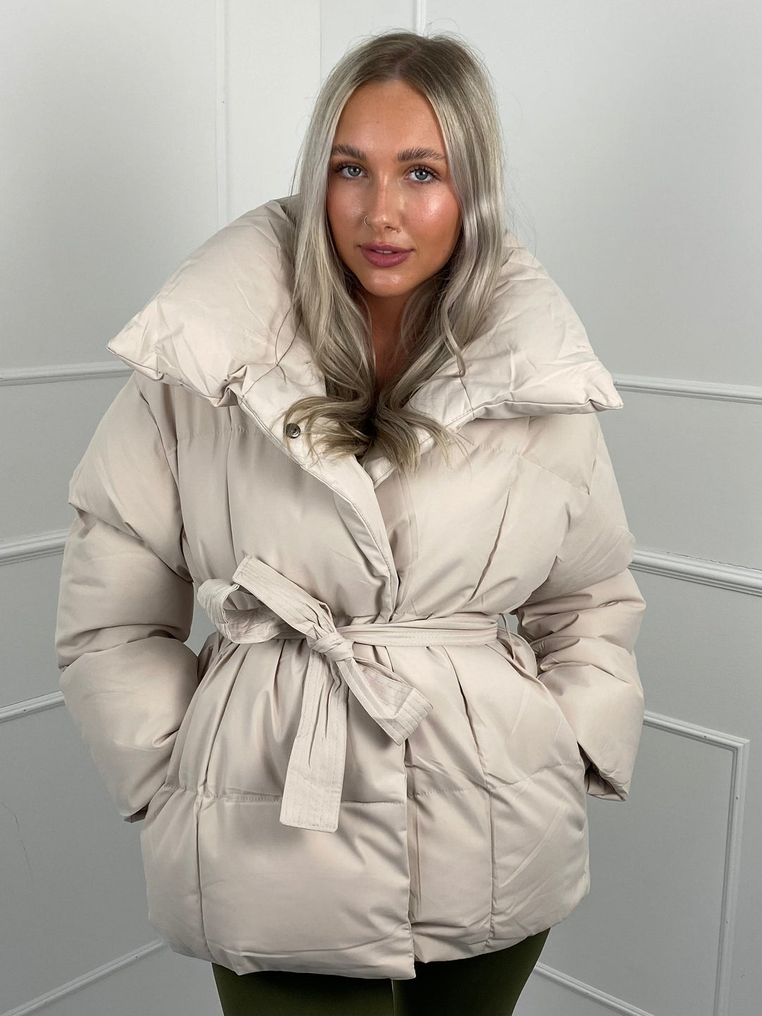 KARLY – Short Belted Puffer Jacket