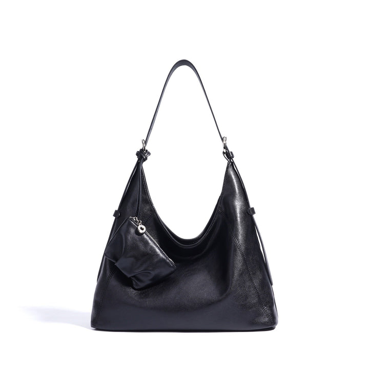 Women’s Genuine Leather Minimalist Slouchy Shoulder Bag