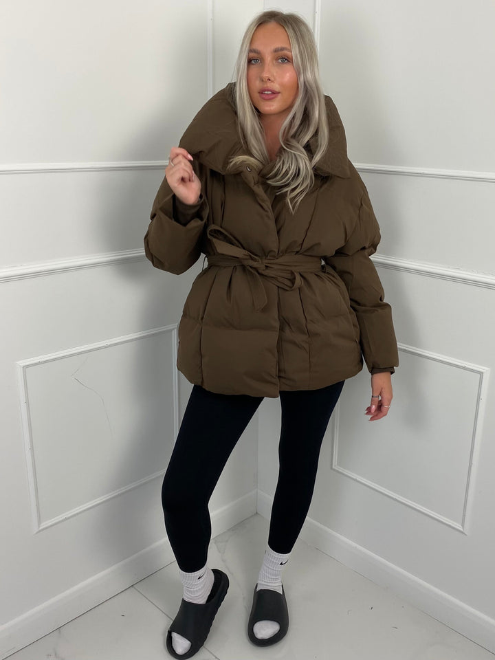 KARLY – Short Belted Puffer Jacket