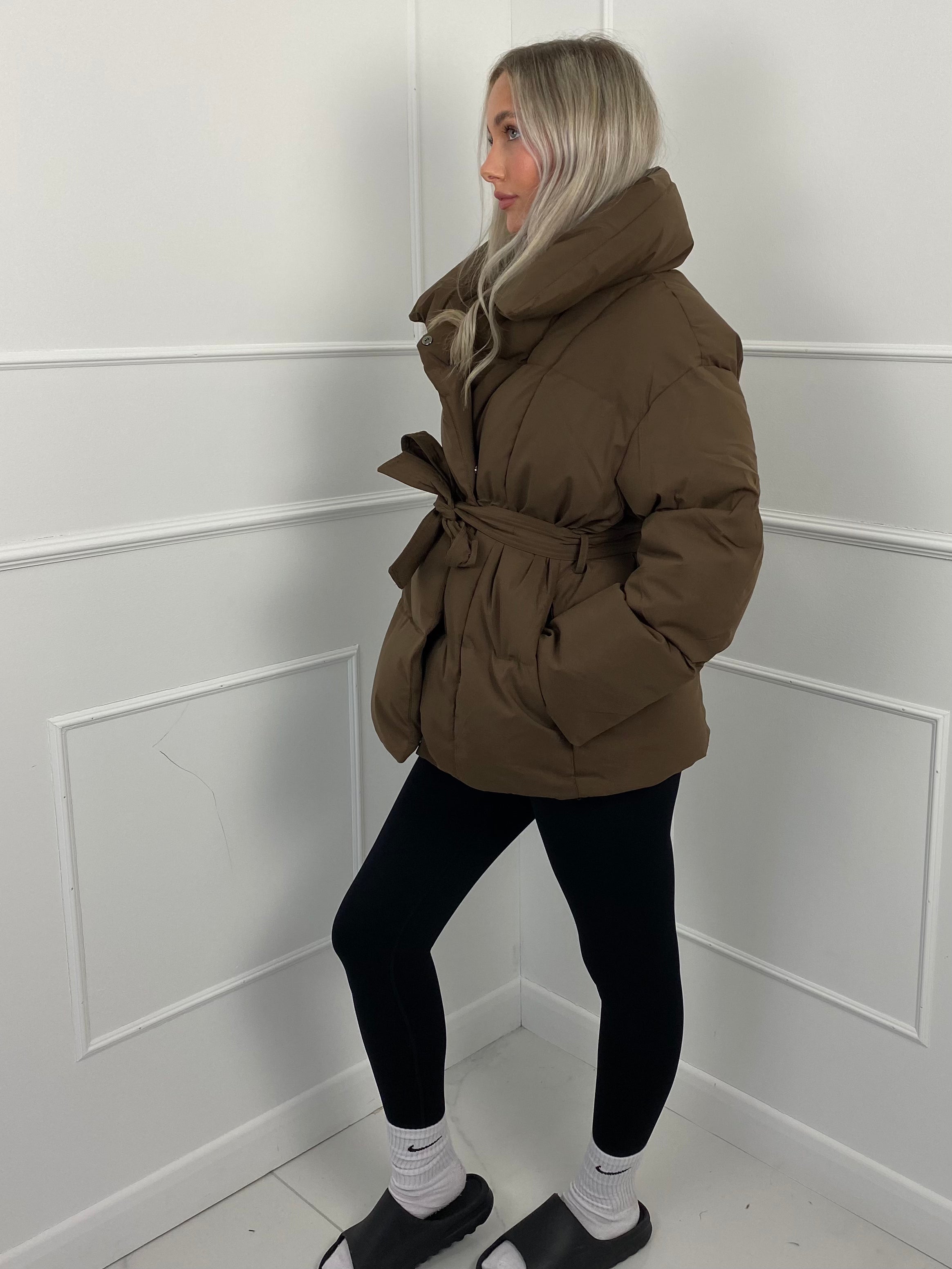KARLY – Short Belted Puffer Jacket