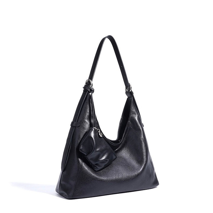 Women’s Genuine Leather Minimalist Slouchy Shoulder Bag