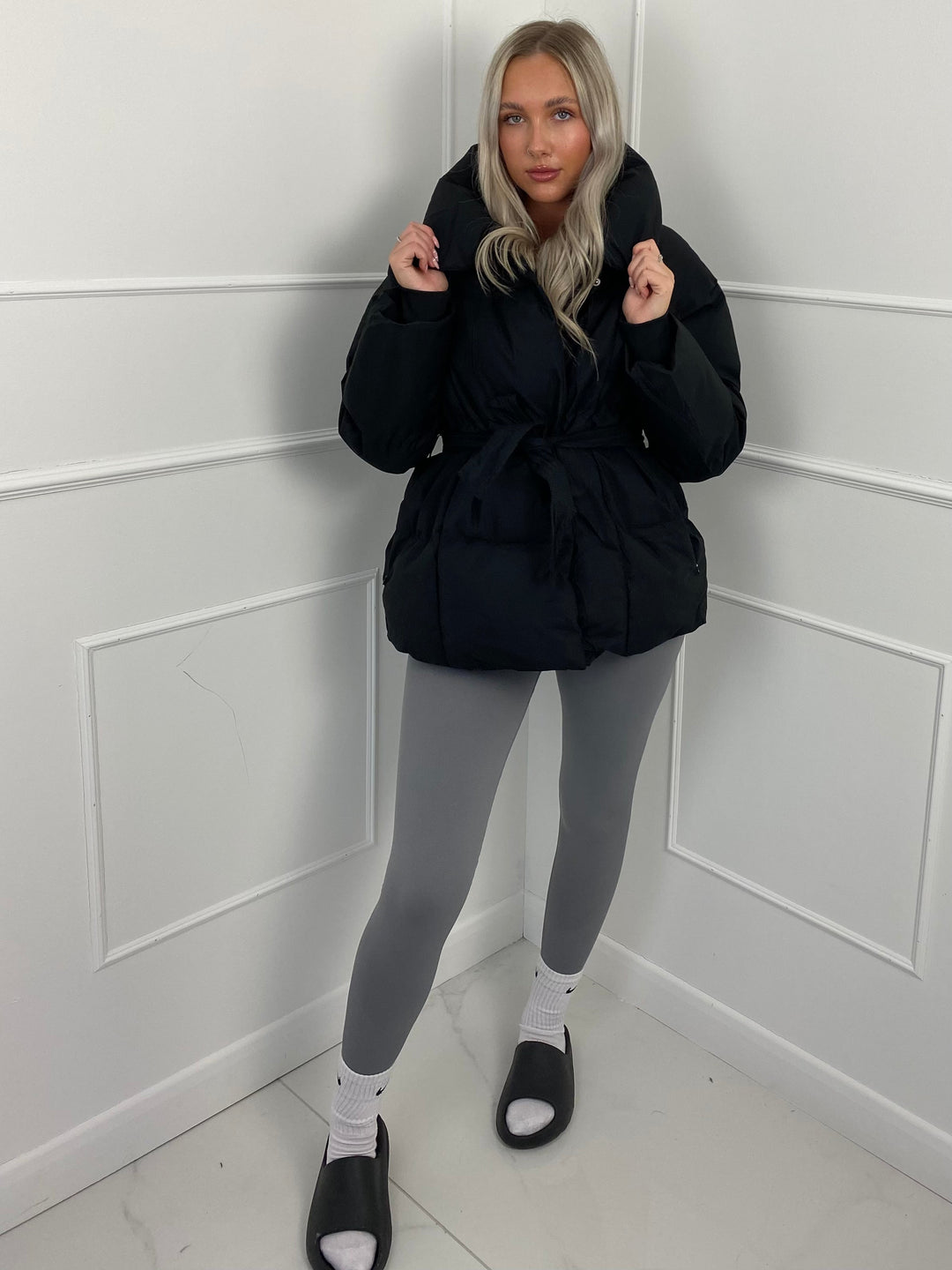 KARLY – Short Belted Puffer Jacket