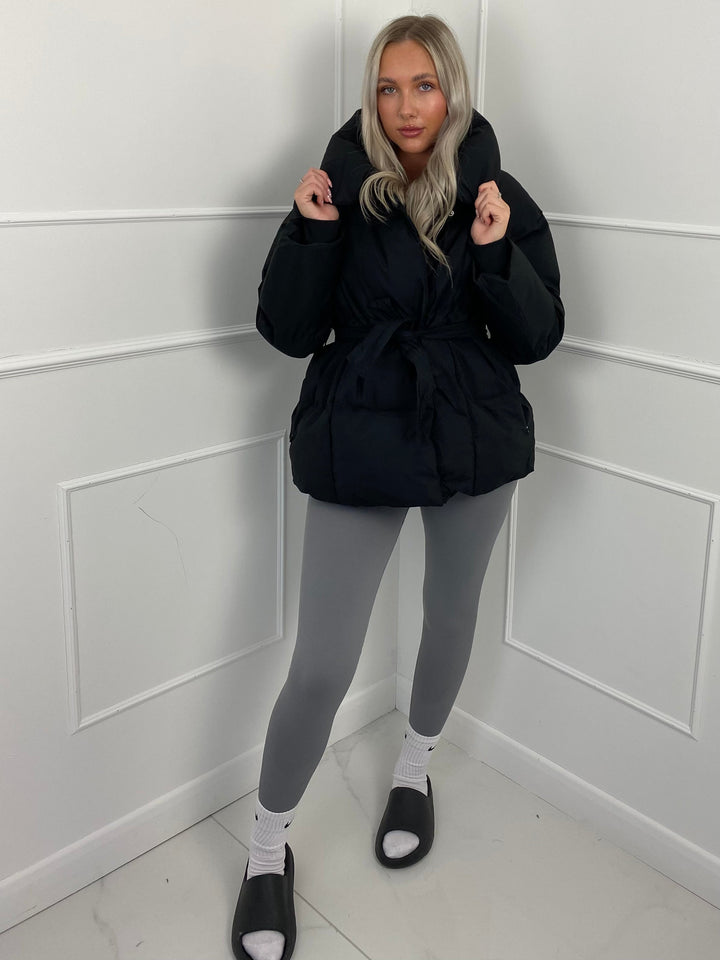 KARLY – Short Belted Puffer Jacket