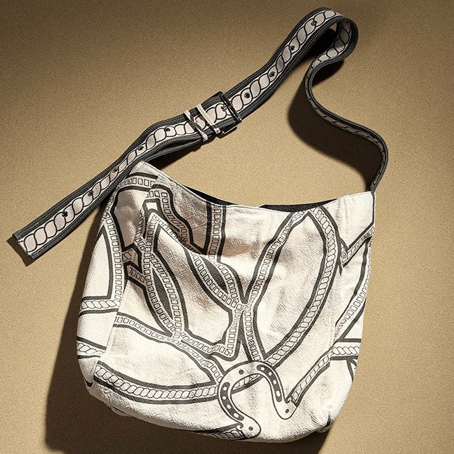 Pony Totem Print Slouchy Large Capacity Lightweight Shoulder Bag