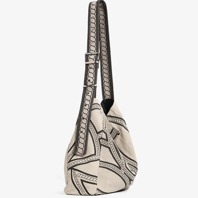 Pony Totem Print Slouchy Large Capacity Lightweight Shoulder Bag