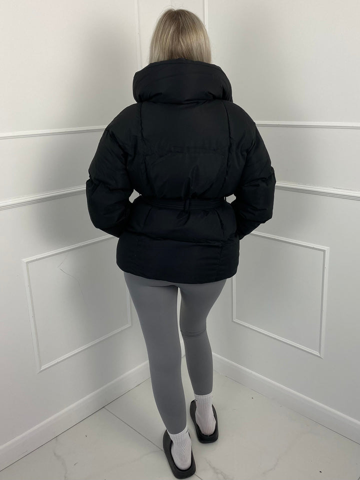 KARLY – Short Belted Puffer Jacket