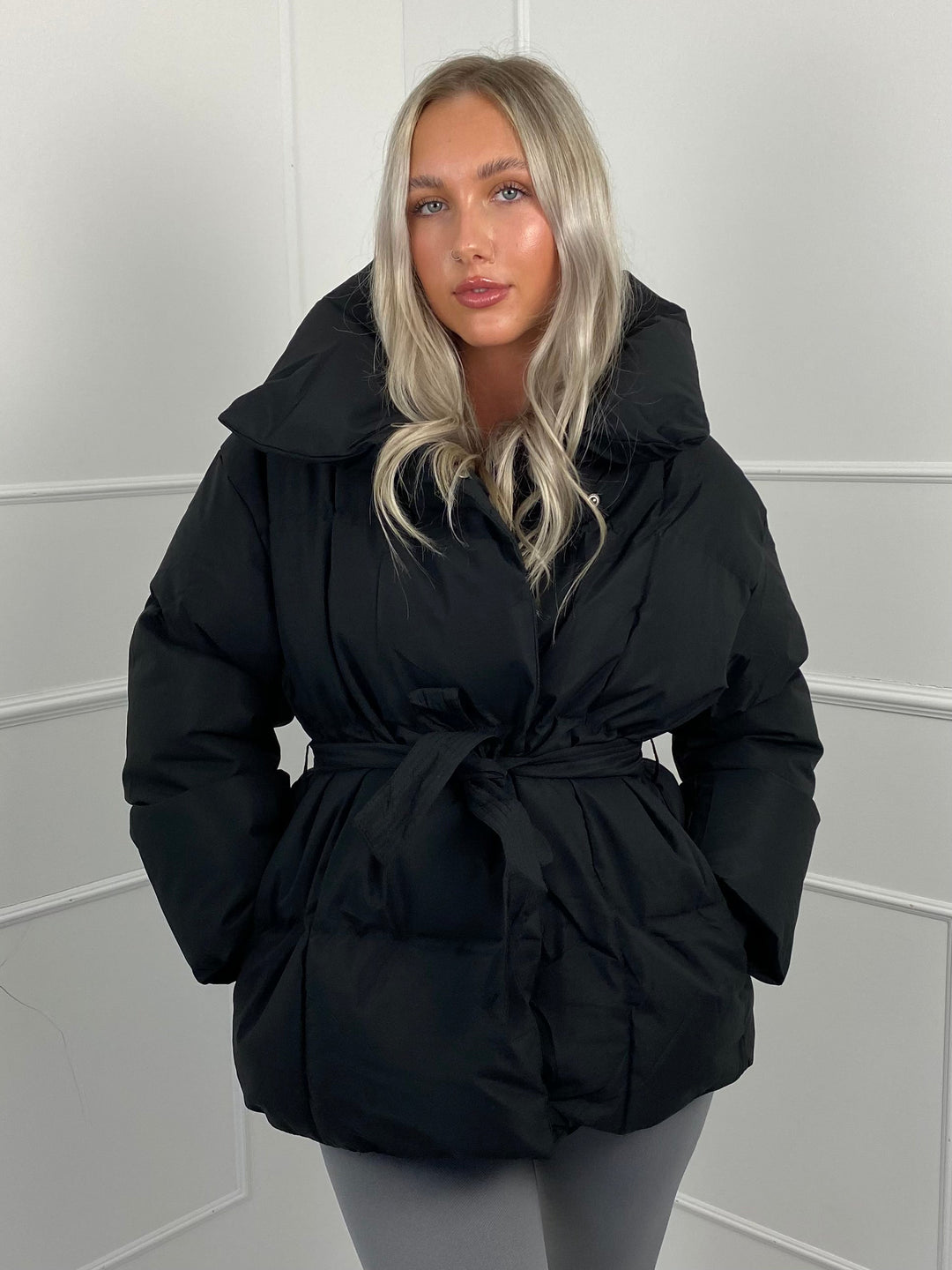 KARLY – Short Belted Puffer Jacket