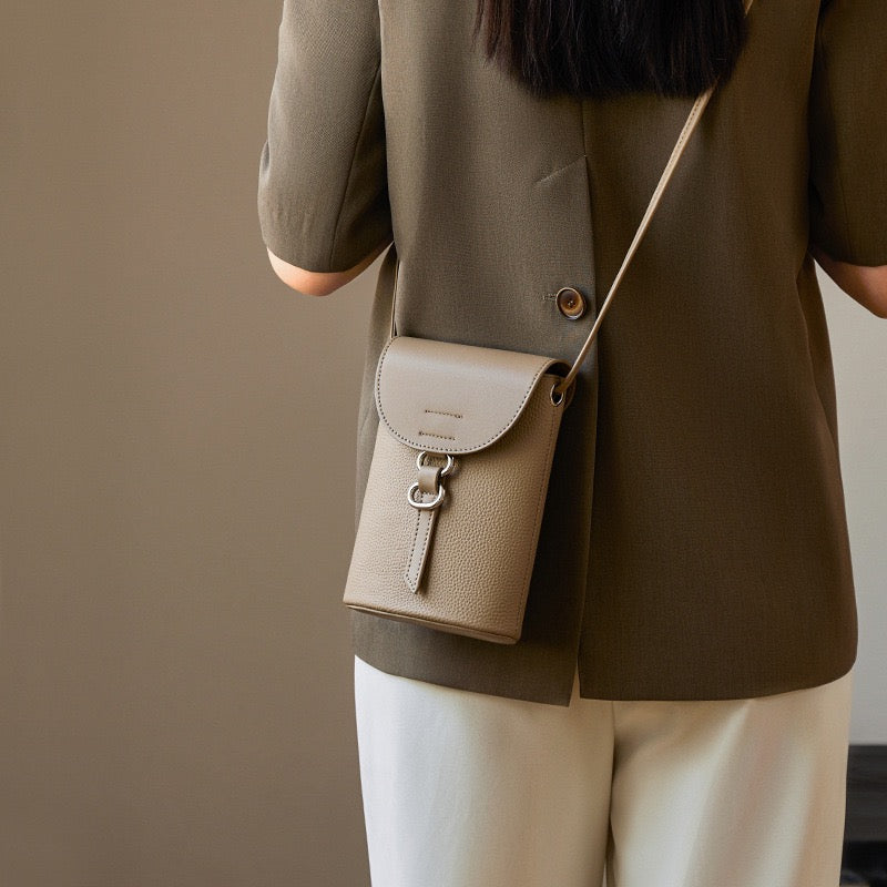Luxury Women's Genuine Leather Mini Crossbody Phone Bag