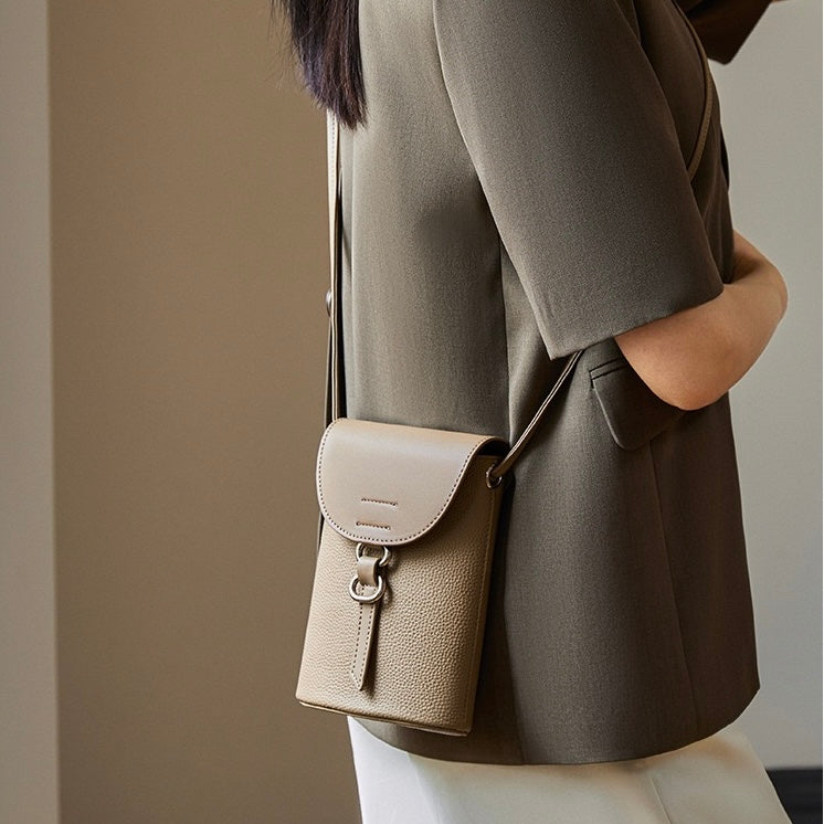 Luxury Women's Genuine Leather Mini Crossbody Phone Bag