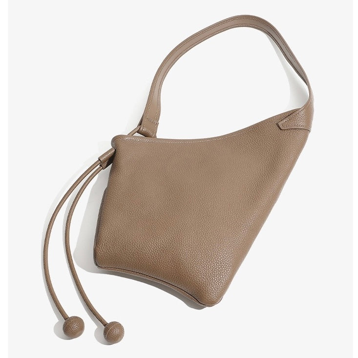 Minimalist Asymmetric Design Slouchy Horn Shaped Shoulder Crossbody Bag