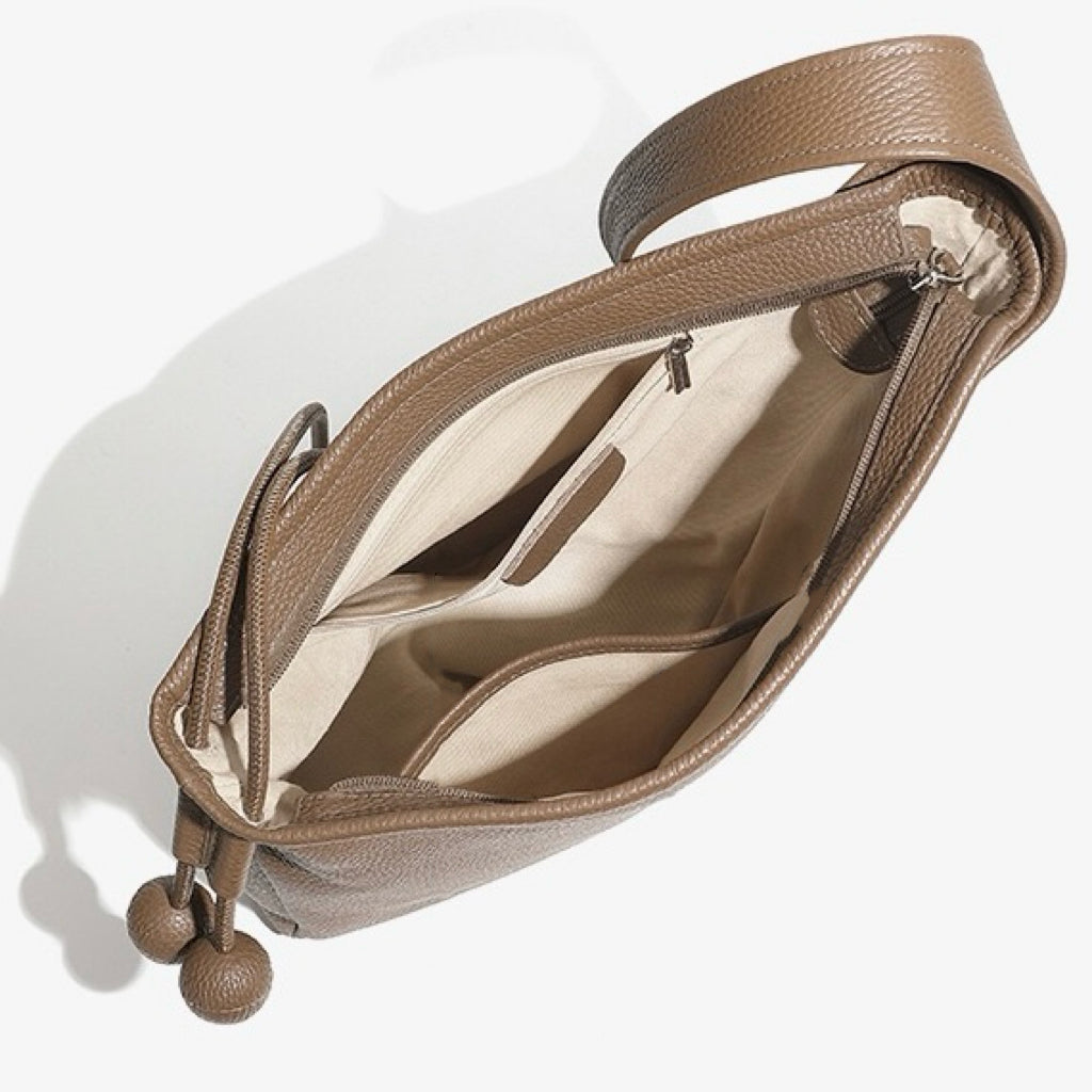 Minimalist Asymmetric Design Slouchy Horn Shaped Shoulder Crossbody Bag