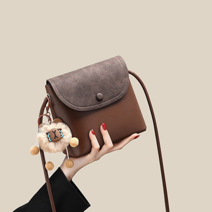 Women's Leather Vintage Flap Crossbody Bag