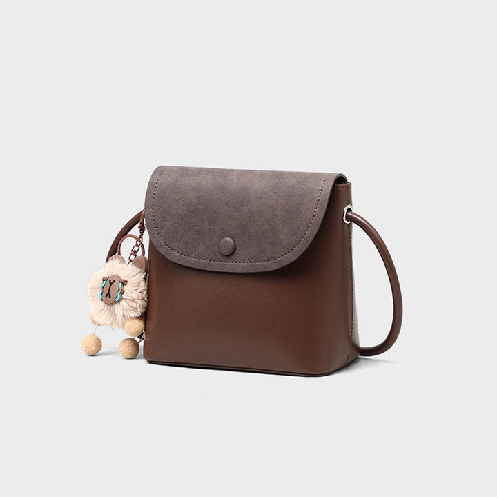 Women's Leather Vintage Flap Crossbody Bag