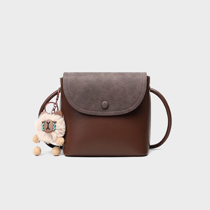 Women's Leather Vintage Flap Crossbody Bag