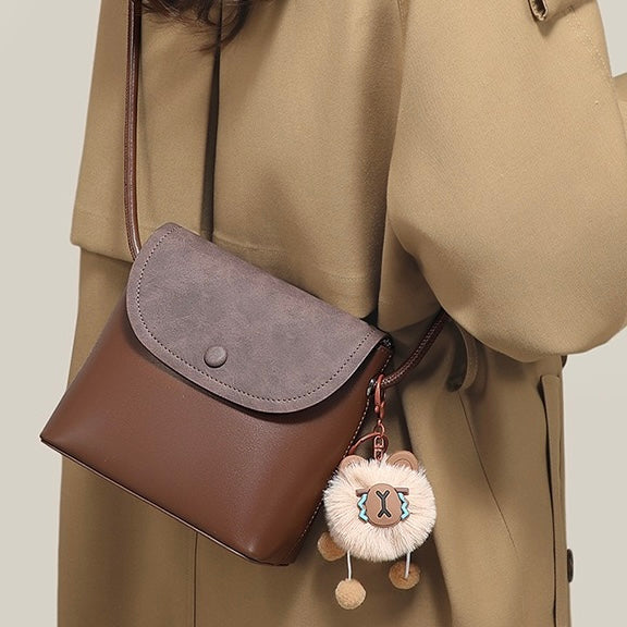 Women's Leather Vintage Flap Crossbody Bag