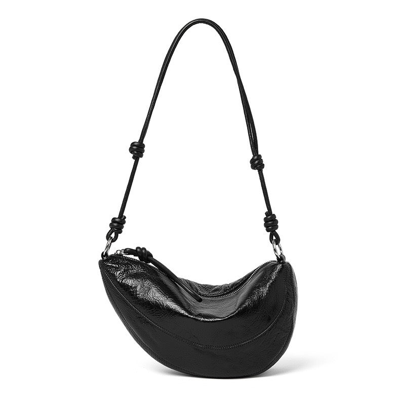 Women’s Genuine Leather Dumpling Saddle Bag