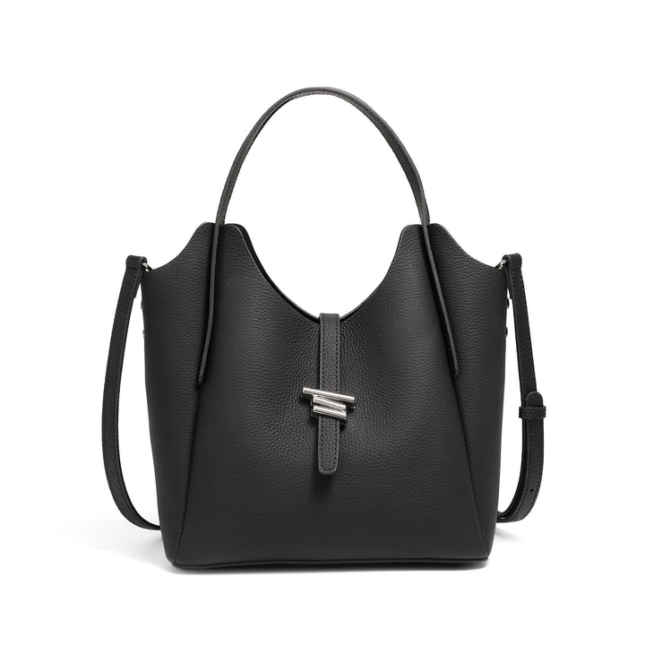 Women’s Genuine Leather Commuter Top Handle Crossbody Shoulder Bag In Minimalist Style