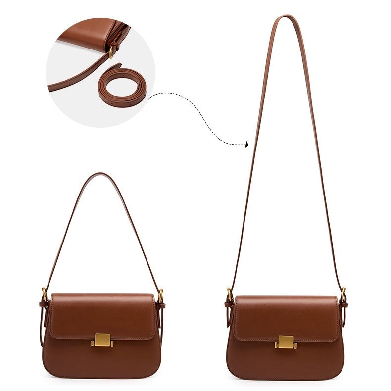 Luxury Minimalist Women's Genuine Leather Shoulder Crossbody Bag